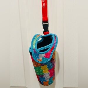 5 for $10: EUC Six Flags Gummy Bear Insulated Water Bottle Holder and Lanyard